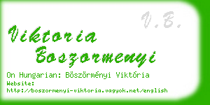 viktoria boszormenyi business card