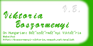 viktoria boszormenyi business card